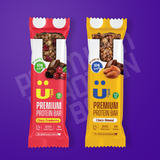 Premium Protein Bar - Variety Big Box - Choco Cranberry and Choco Almond- Ubar - 10 Grams Protein in each 50 Grams Bar (Pack of 12, 600gm)