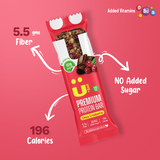 Premium Protein Bar - Choco Cranberry - Ubar - 10 Grams Protein in each 50 Grams Bar (Pack of 8, 400gm)
